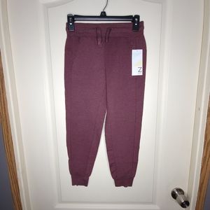 Girl's Small, Zella Joggers Pockets Burgandy Elastic Waist